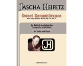 Mendelssohn Sweet Remembrance Arranged Heifetz