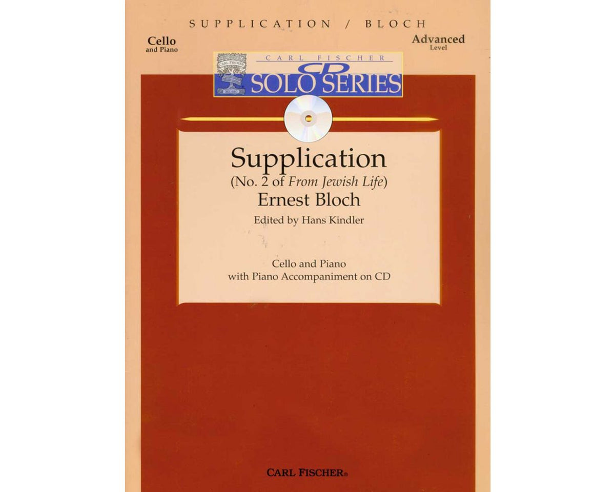 Bloch Supplication No. 2 of "From Jewish Life" for Cello & Piano