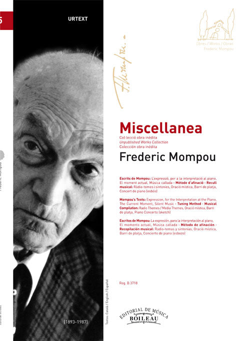 Mompou Miscellanea Volume 5