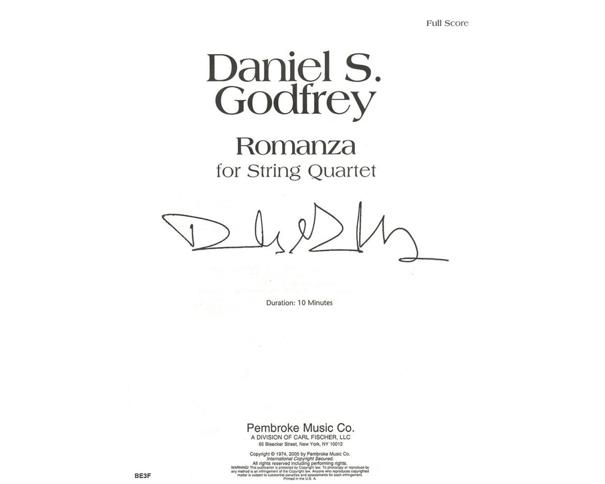 Godfrey Romanza Score