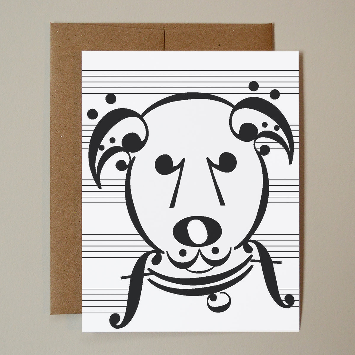 Card: Dog Series "Uke" Note Card