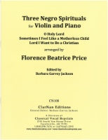 Price 3 Negro Spirituals for Violin and Piano