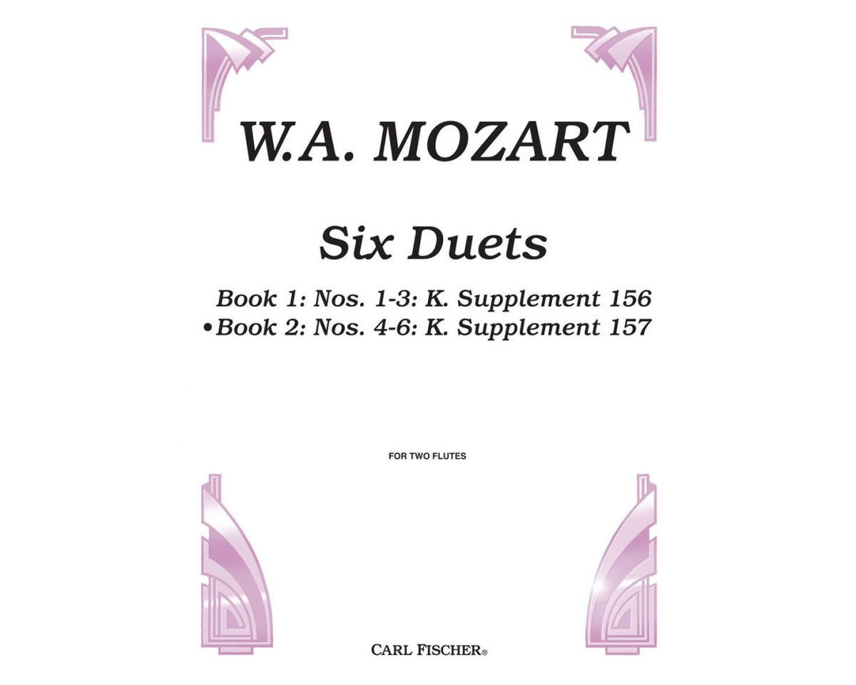 Mozart Six Duets Volume 2 Nos. 4-6.  K Supplement 157