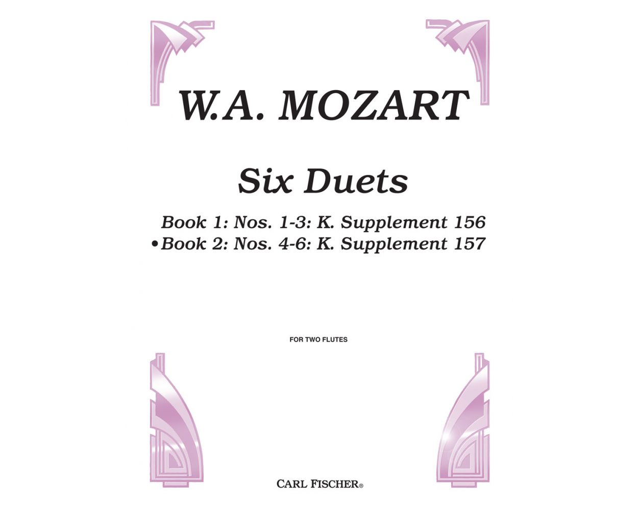 Mozart Six Duets Volume 2 Nos. 4-6.  K Supplement 157