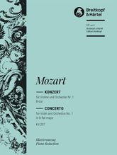 Mozart Violin Concerto No 1 in B flat major K 207