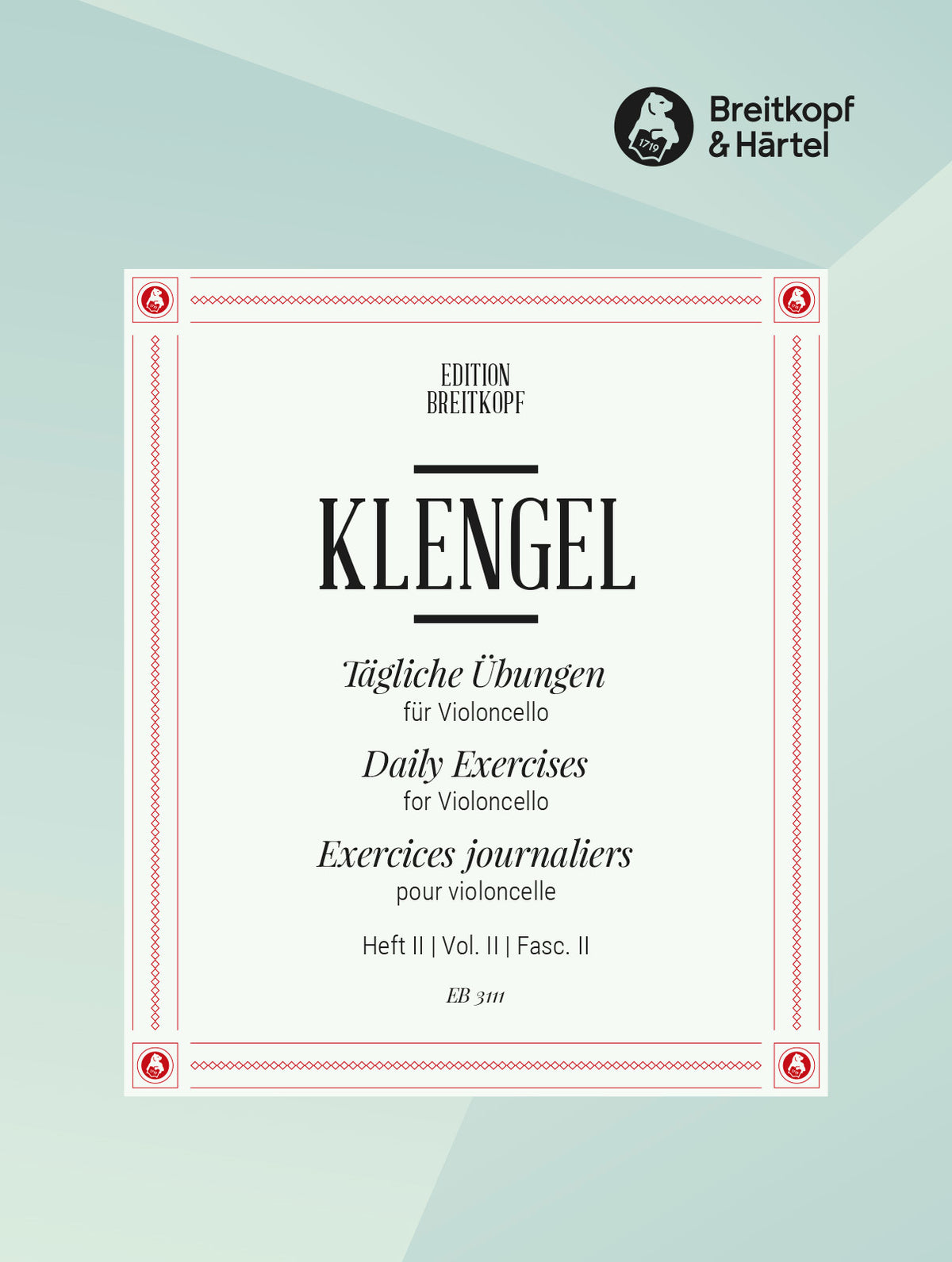 Klengel Technical Studies Volume 3 for Cello