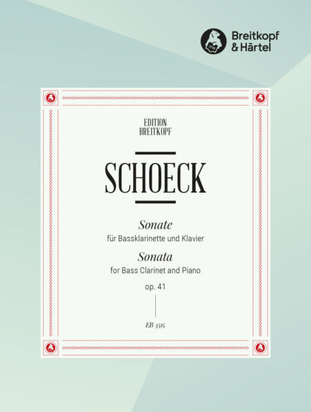 Schoeck Sonata Op. 41 Bass Clarinet and Piano