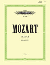 Mozart 12 Duos K 496a/K 487 Two Violins