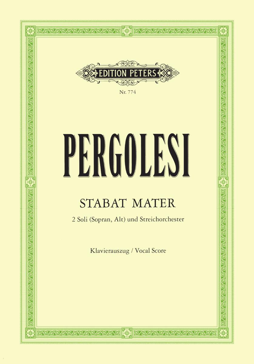 Pergolesi Stabat Mater Vocal Score