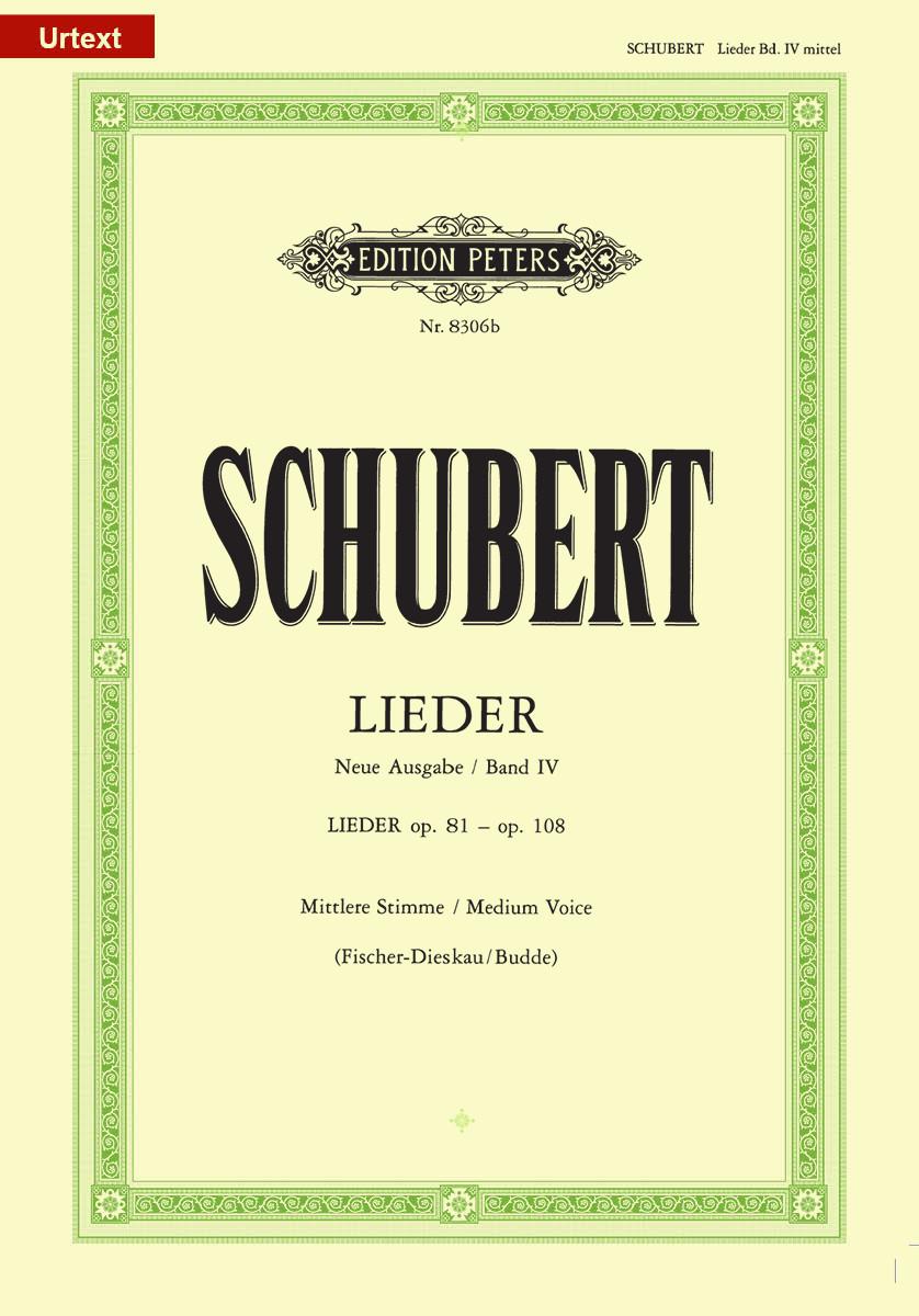 Schubert Songs Vol. 4: 45 Songs Medium Voice