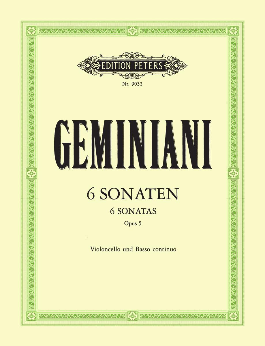 Geminiani 6 Sonatas for Cello and Basso Continuo Op.5