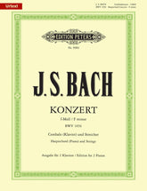 Bach Concerto for Harpsichord (Piano), Strings and Basso Continuo No. 5 in F minor