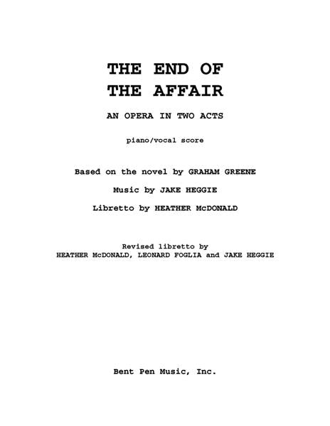 Heggie: End of the Affair piano/vocal score