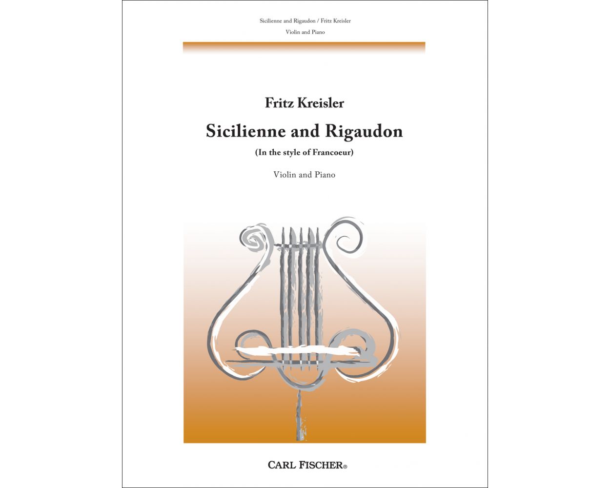 Kreisler Sicilienne and Rigaudon