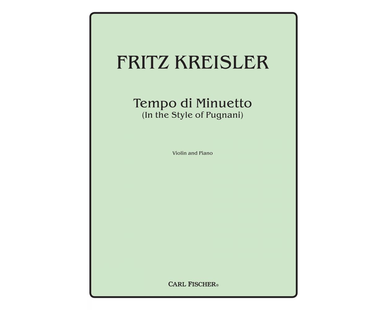 Kreisler Tempo di Minuetto in the Style of Pugnani