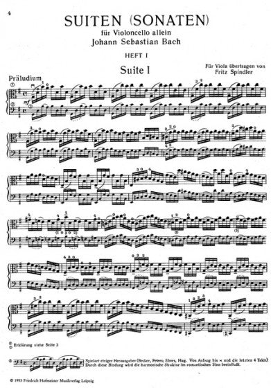 Bach Cello Suites Volume 1 Arr. Viola