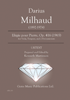 Milhaud Elegie Pour Pierre Op. 416