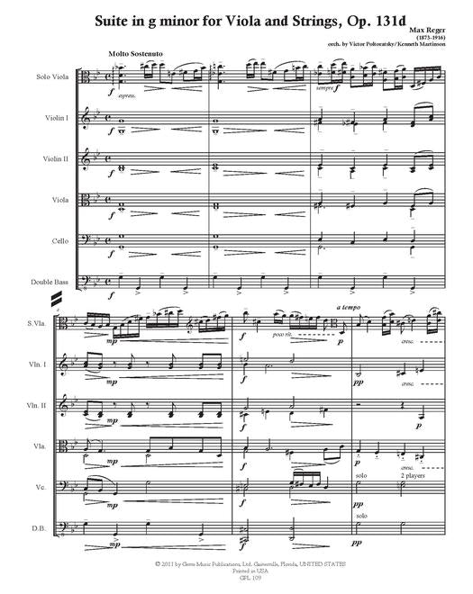 Reger Suite in G minor