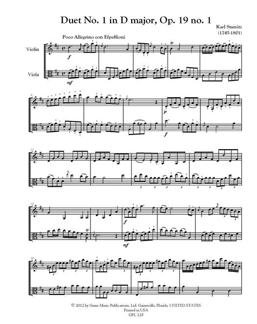 Stamitz 6 Duets Op. 19