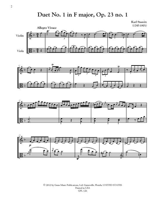 Stamitz 6 Duets Op. 23