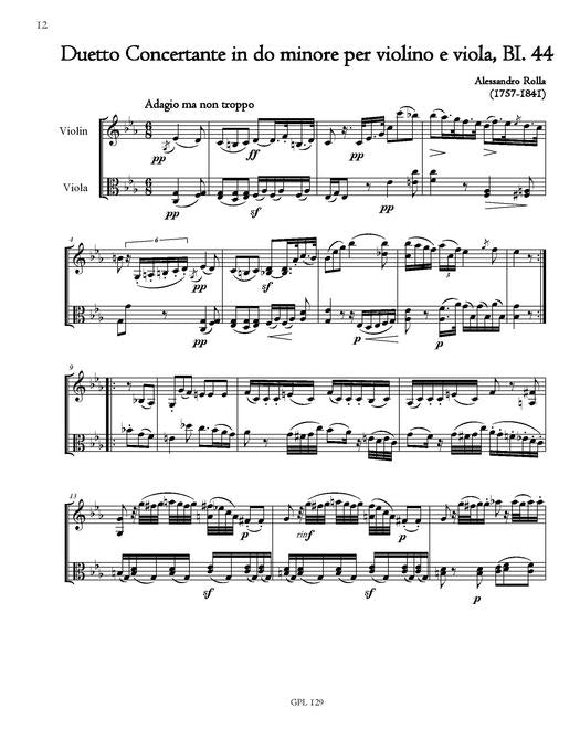 Rolla: 78 Violin-Viola Duets Volume 4 BI. 43-46