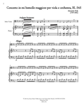Rolla Viola Concerto in Eb Bi. 545