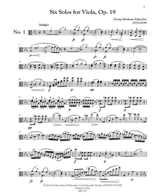Schneider Six Solos Op. 19