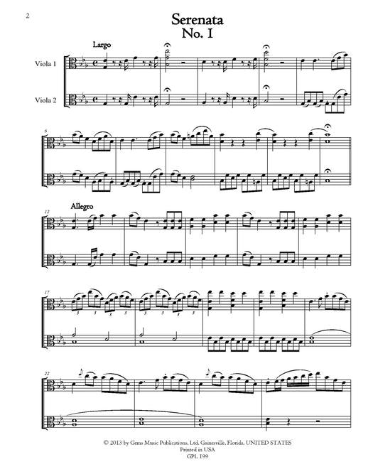 Anonymous Serenata - 14 Eighteenth Century Italian Viola Duets