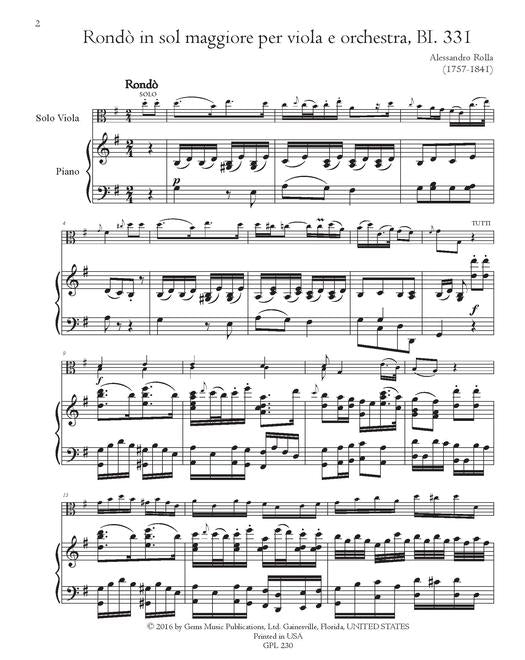 Rolla: Rondo in G Major BI. 331