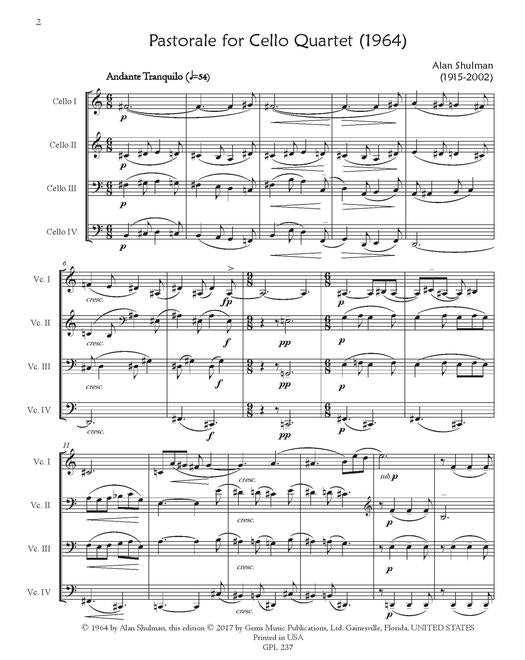 Shulman: Pastorale and Two Pair