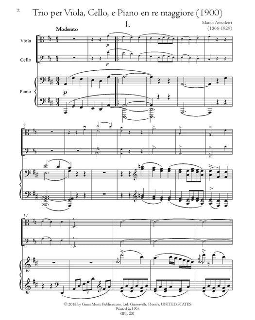 Anzoletti Piano Trio in D major
