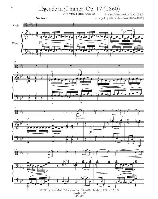 Wieniawski Legende Op.17