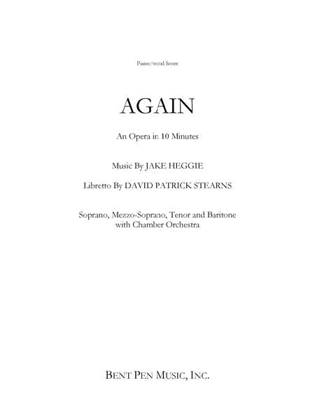 Heggie: Again piano/vocal score