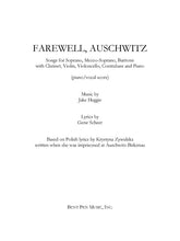 Heggie: Farewell Auschwitz piano/vocal score