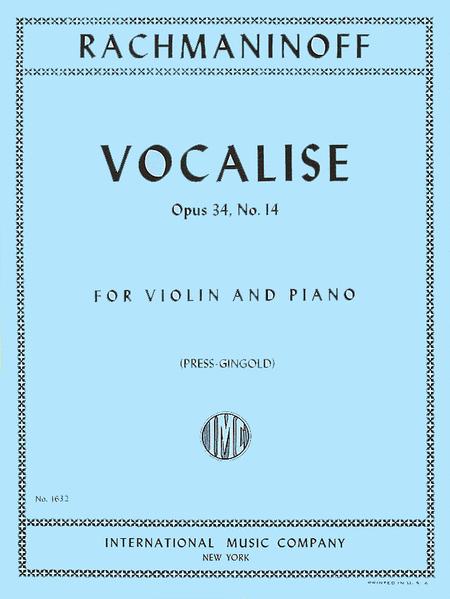 Rachmaninoff Vocalise, Opus 34, No. 14 for Violin
