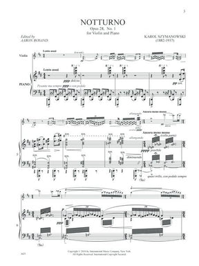 Szymanowski Notturno & Tarantella, Op. 28, Nos. 1 & 2 for Violin