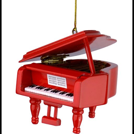 Ornament: Red Grand Piano