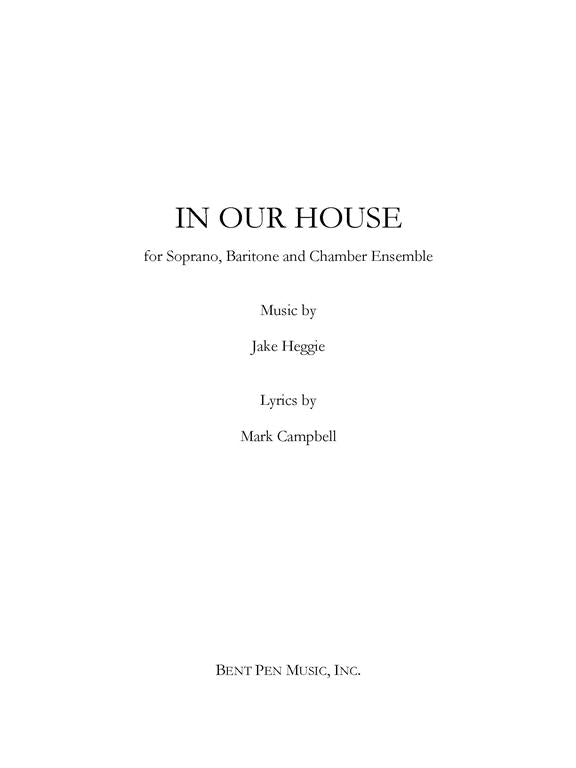 Heggie: In Our House piano/vocal score