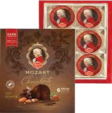 Chocolate: Mozart Kugel Vegan Dark Chocolate Portrait Box 6 pieces