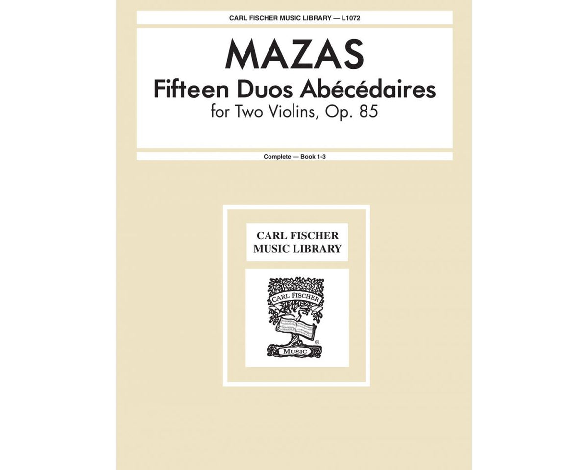 Mazas Fifteen Duos Abecedaires for 2 Violins