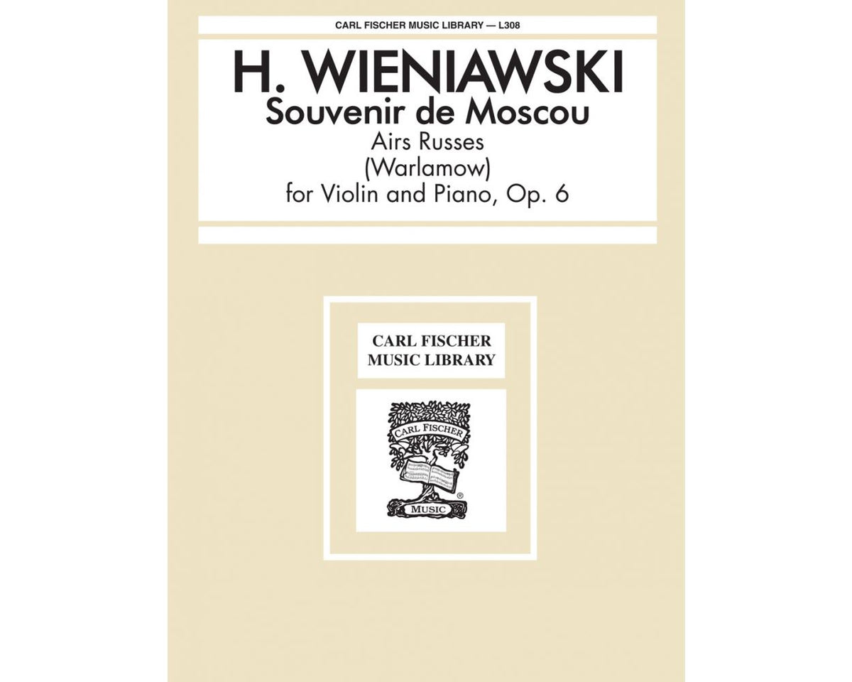 Wieniawski Souvenir De Moscou (Moscow) for Violin & Piano op 6