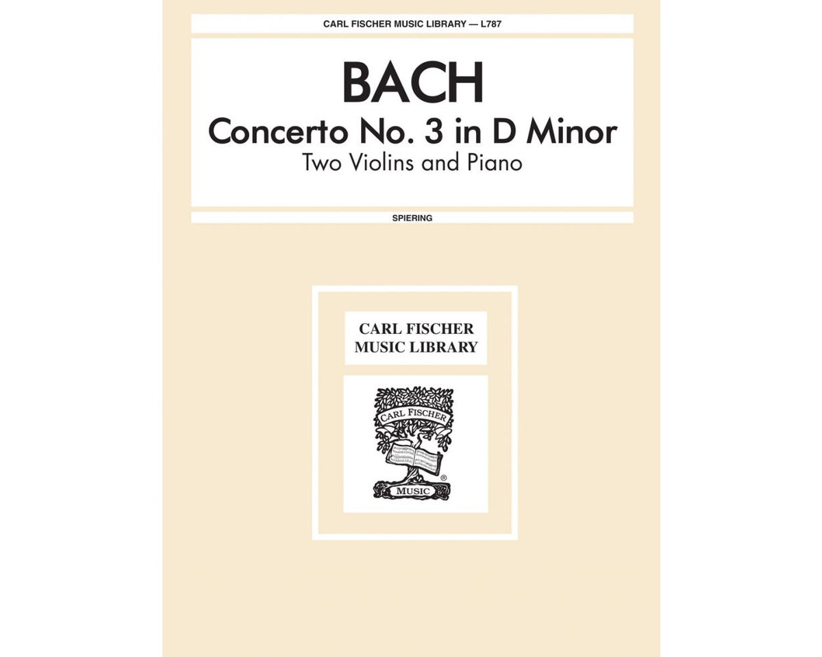 Bach Concerto No. 3 In D Minor