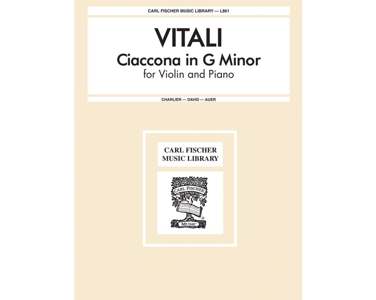 Vitali Ciaccona In G Minor for Violin & Piano in G minor
