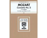 Mozart Concerto No. 5 In A Major Ed. Auer