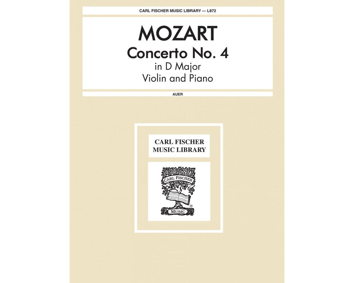 Mozart Violin Concerto No 4 in D Major K 218