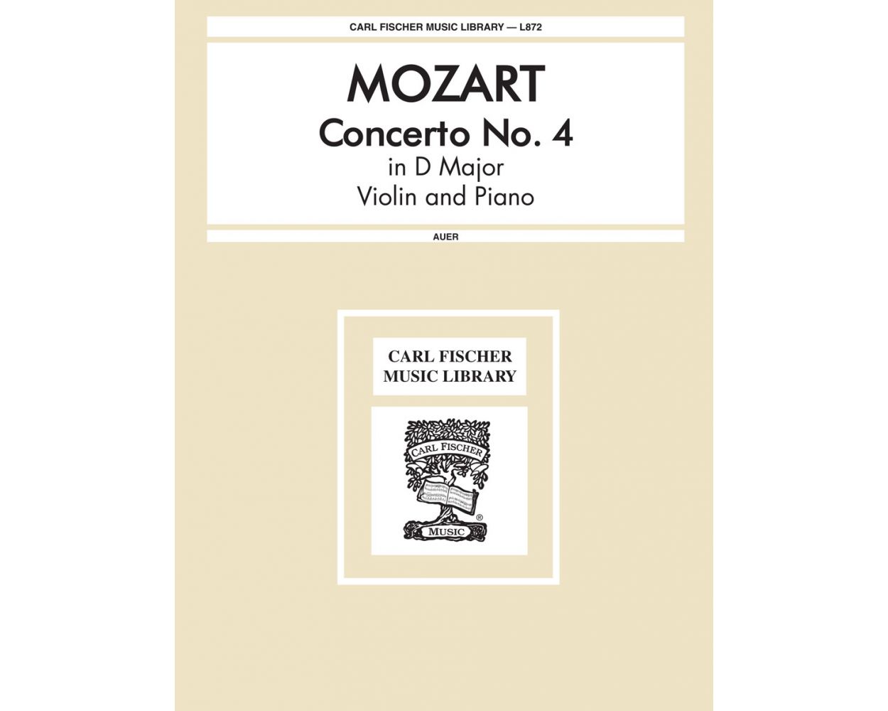 Mozart Violin Concerto No 4 in D Major K 218