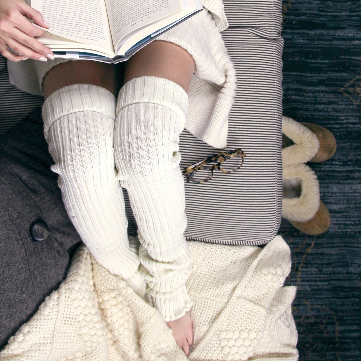 Leg Warmers: Super Long 39" knit