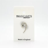 Bass Clef Pewter Pin