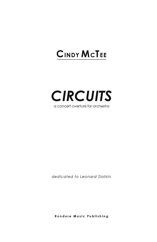 McTee Circuits Study Score | Juilliard Store