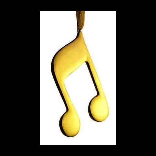 Ornament: 5" Gold Double Eighth Note